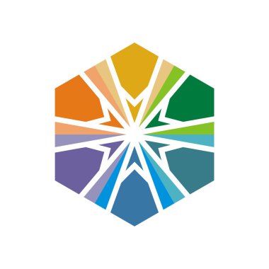 Logo soyut yıldız sembolü vektör