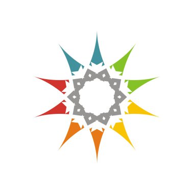 Logo soyut yıldız sembolü vektör