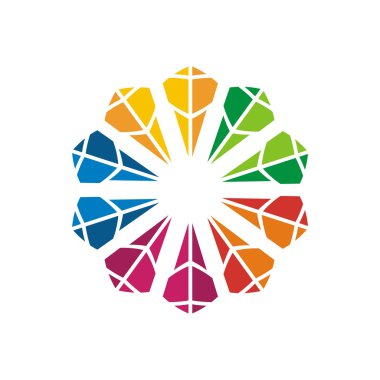 Logo soyut yıldız sembolü vektör