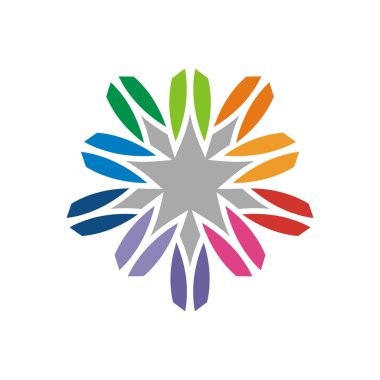 Logo soyut yıldız sembolü vektör