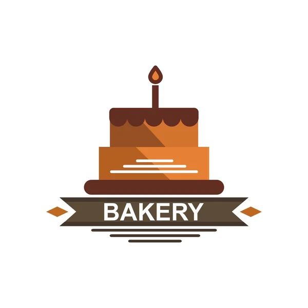 День народження торт логотип символ вектор — стоковий вектор