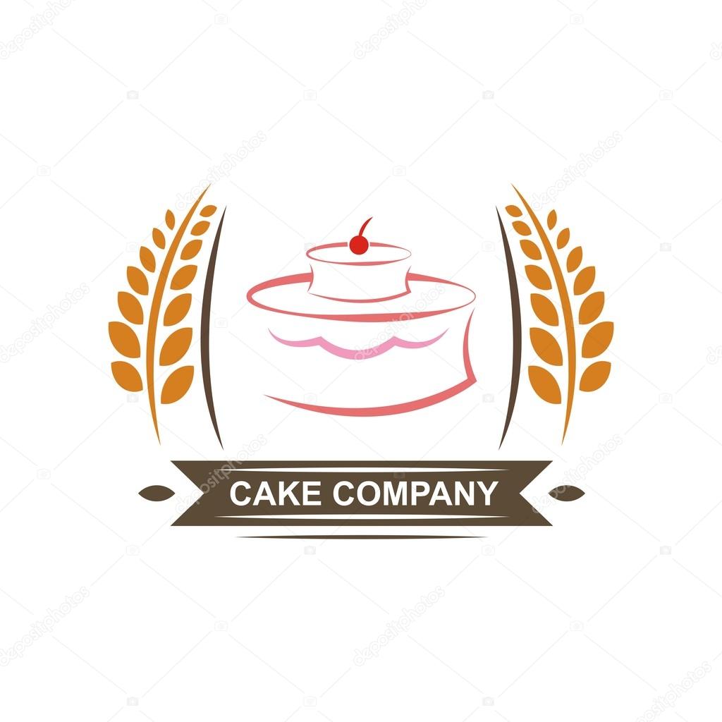 Design logo bakery celebration brithdays cake icon vector symbol