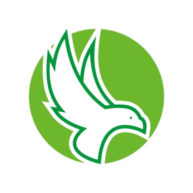 Hayvanlar kuş logo vektör