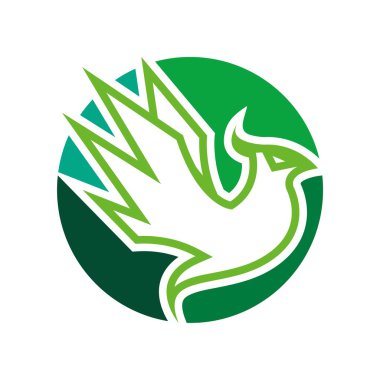 Hayvanlar kuş logo vektör