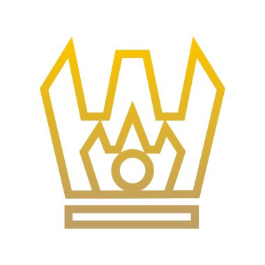 Logo taç simge tasarlamak vektör