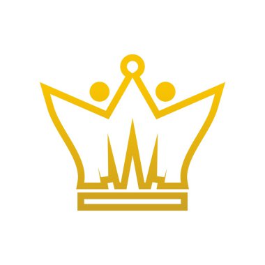 Taç logo tasarlamak vektör