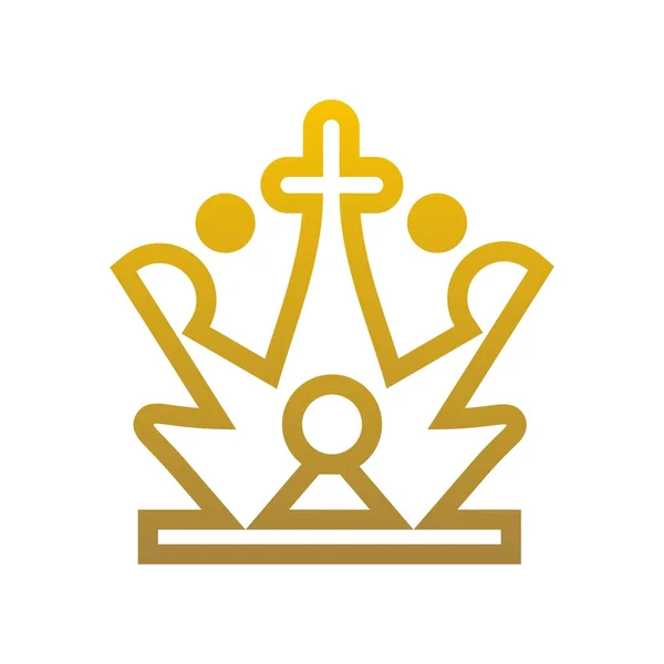 Logo de la corona vector de diseño — Archivo Imágenes Vectoriales