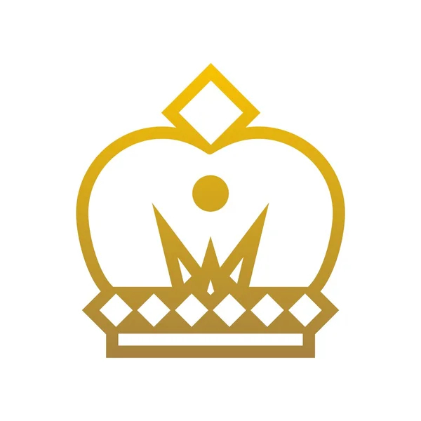 Logo de la Couronne symbole design — Image vectorielle
