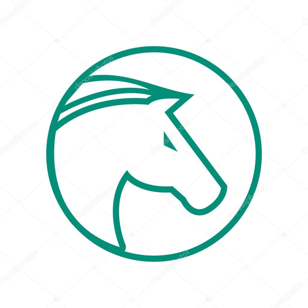 Design icon animal horse cartoon  logo symbol wildlife mammals vector