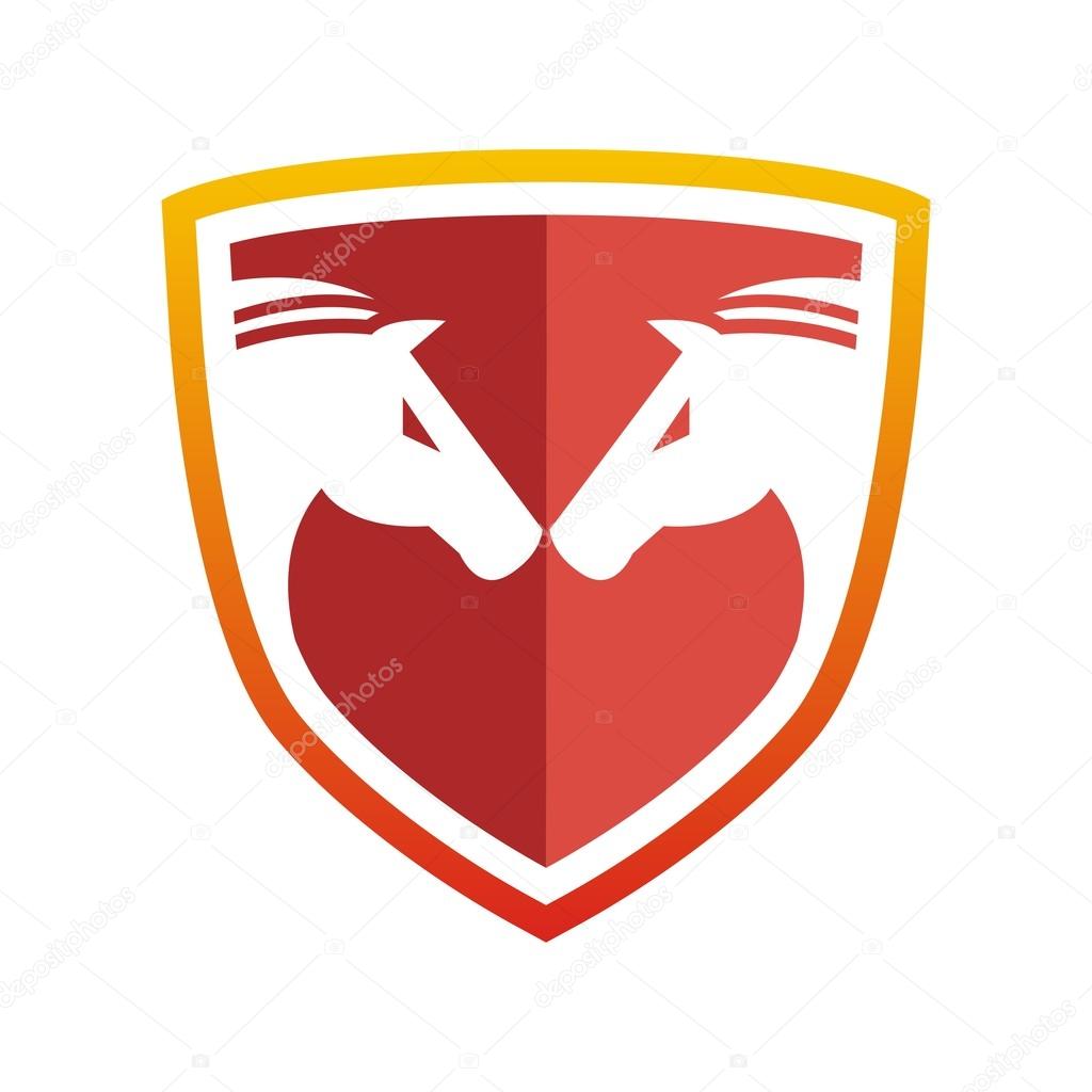 Design icon animal horse cartoon  logo symbol wildlife mammals vector