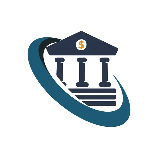 Mali iş simge bankacılık logo tasarımı — Stok Vektör