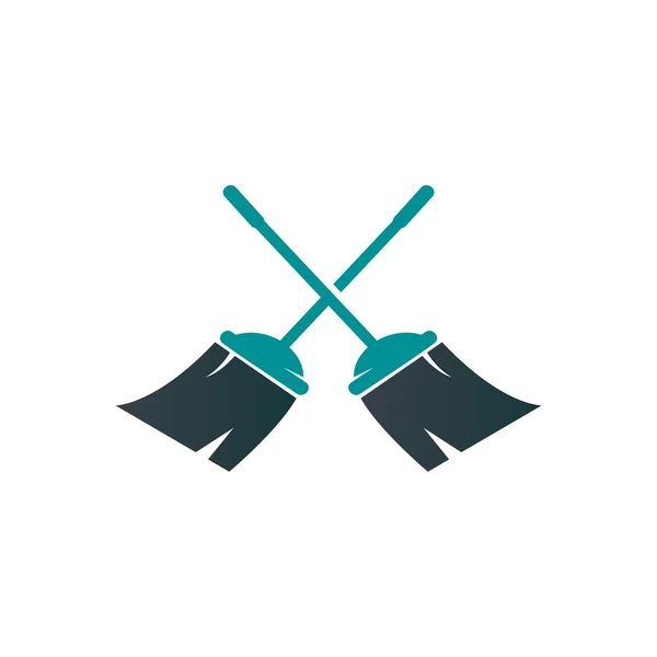 Logo pulizia simbolo design vettoriale — Vettoriale Stock