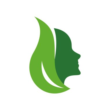 Logo güzellik ve spa yüz kadın
