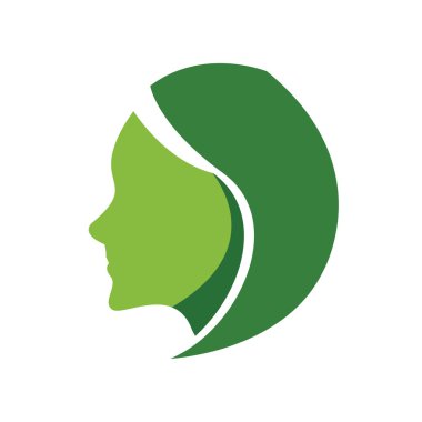 Logo güzellik ve spa yüz kadın