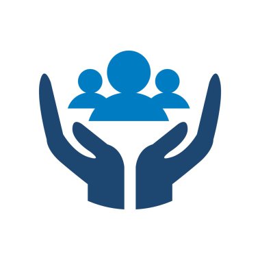 Handcare logo simge tasarlamak vektör