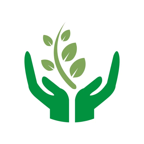 Diseño Handcare logo icono vector — Vector de stock