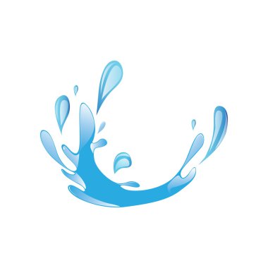 Su sıçrama logo simge vektör