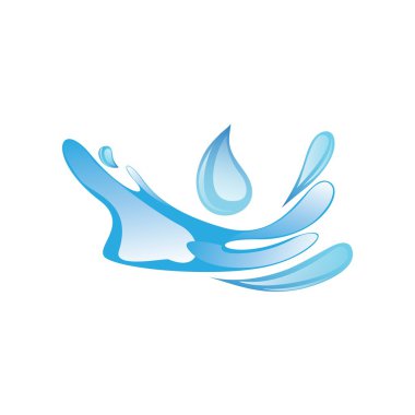 Su sıçrama logo simge vektör