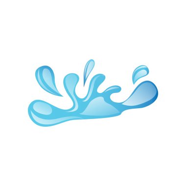 Su sıçrama logo simge vektör