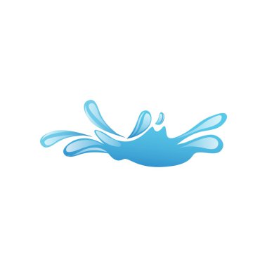 Su sıçrama logo simge vektör