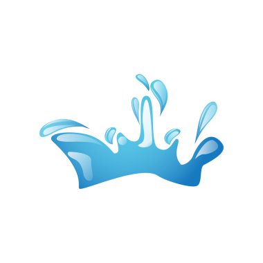Su sıçrama logo simge vektör