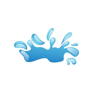 Su sıçrama logo simge vektör