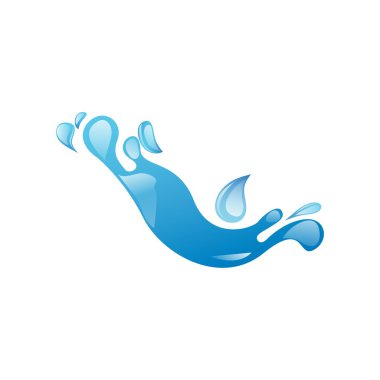 Su sıçrama logo simge vektör