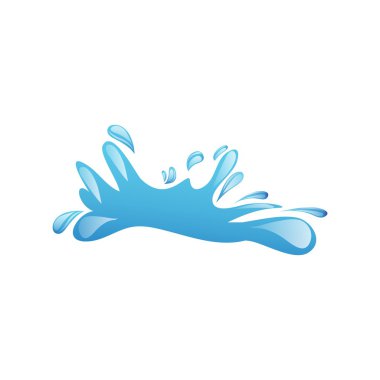 Su sıçrama logo simge vektör