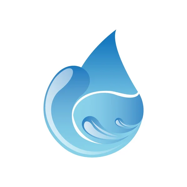 Wasser Logo Symbol Symbol Vektor — Stockvektor