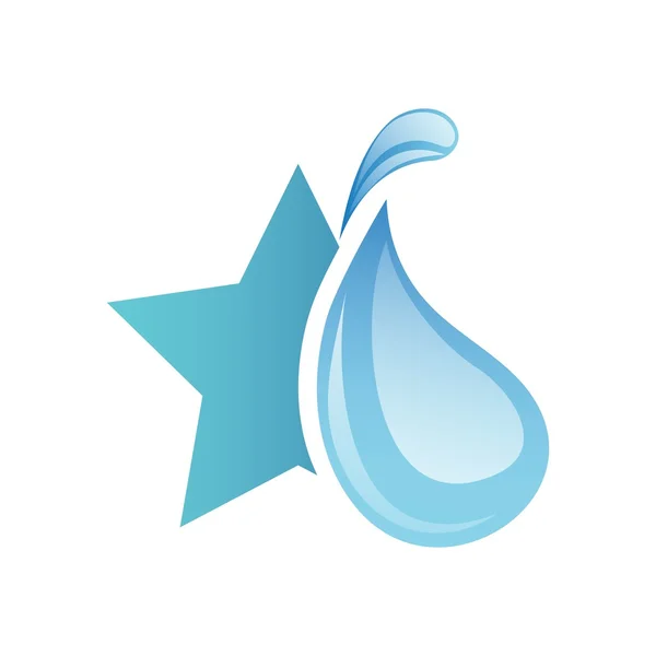 Wasser Logo Symbol Symbol Vektor — Stockvektor