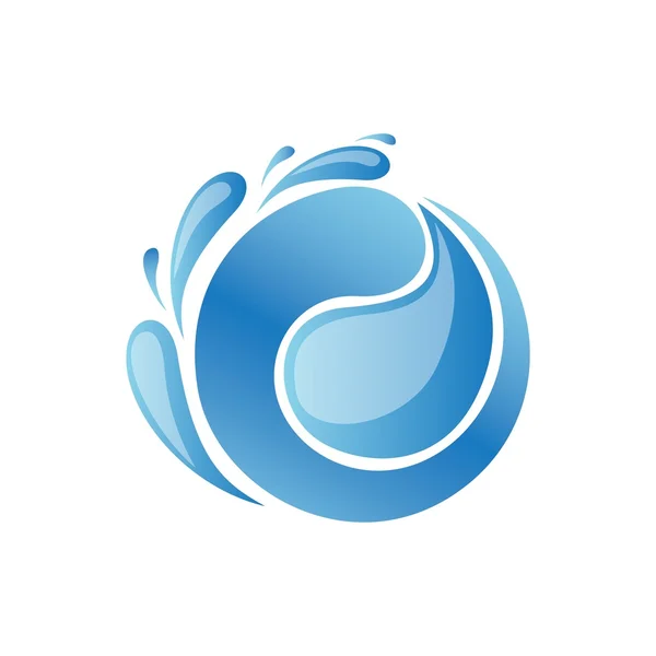 Símbolo do logotipo da água vetor — Vetor de Stock