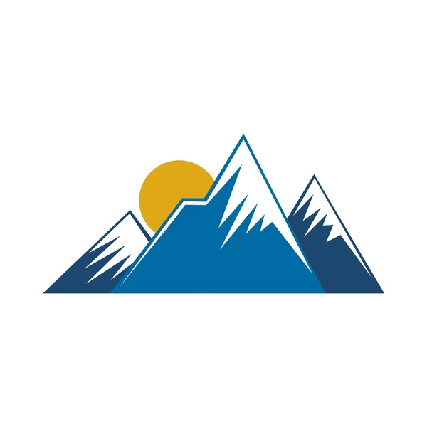 Montanha logotipo ícone vetor —  Vetores de Stock
