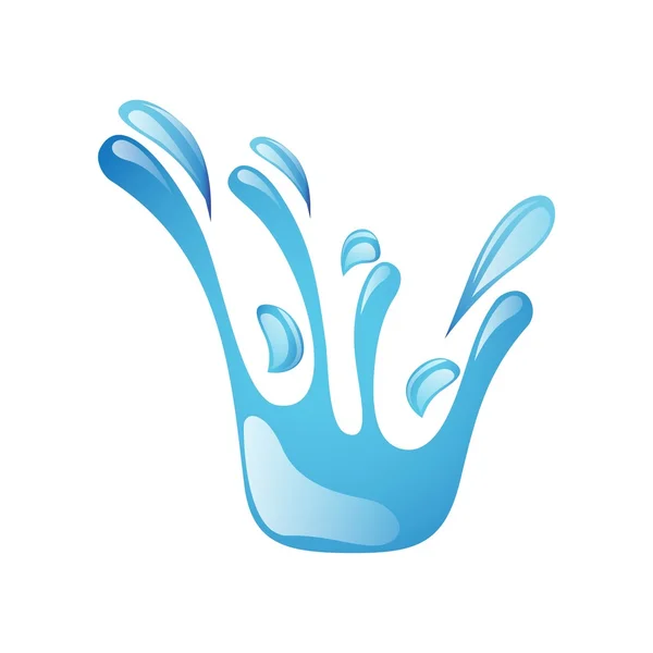 Agua salpicadura logo icono vector — Archivo Imágenes Vectoriales