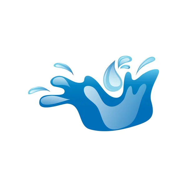 Water splash logo icon vector — Stock Vector