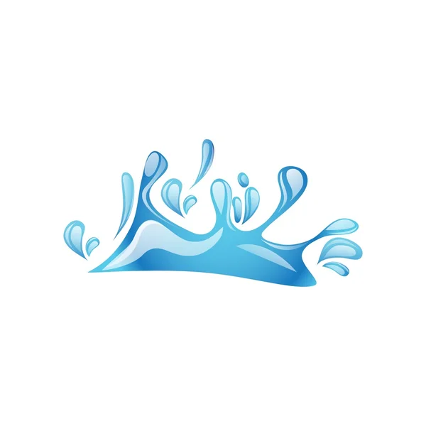 Agua salpicadura logo icono vector — Vector de stock