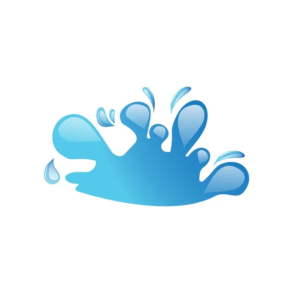 Víz csobbanás logó ikon vektor — Stock Vector
