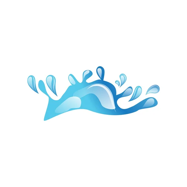 Agua salpicadura logo icono vector — Vector de stock