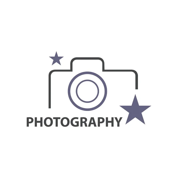 Design logo photography icon vector — Stock Vector