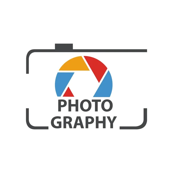 Design logo photographie icône vecteur — Image vectorielle