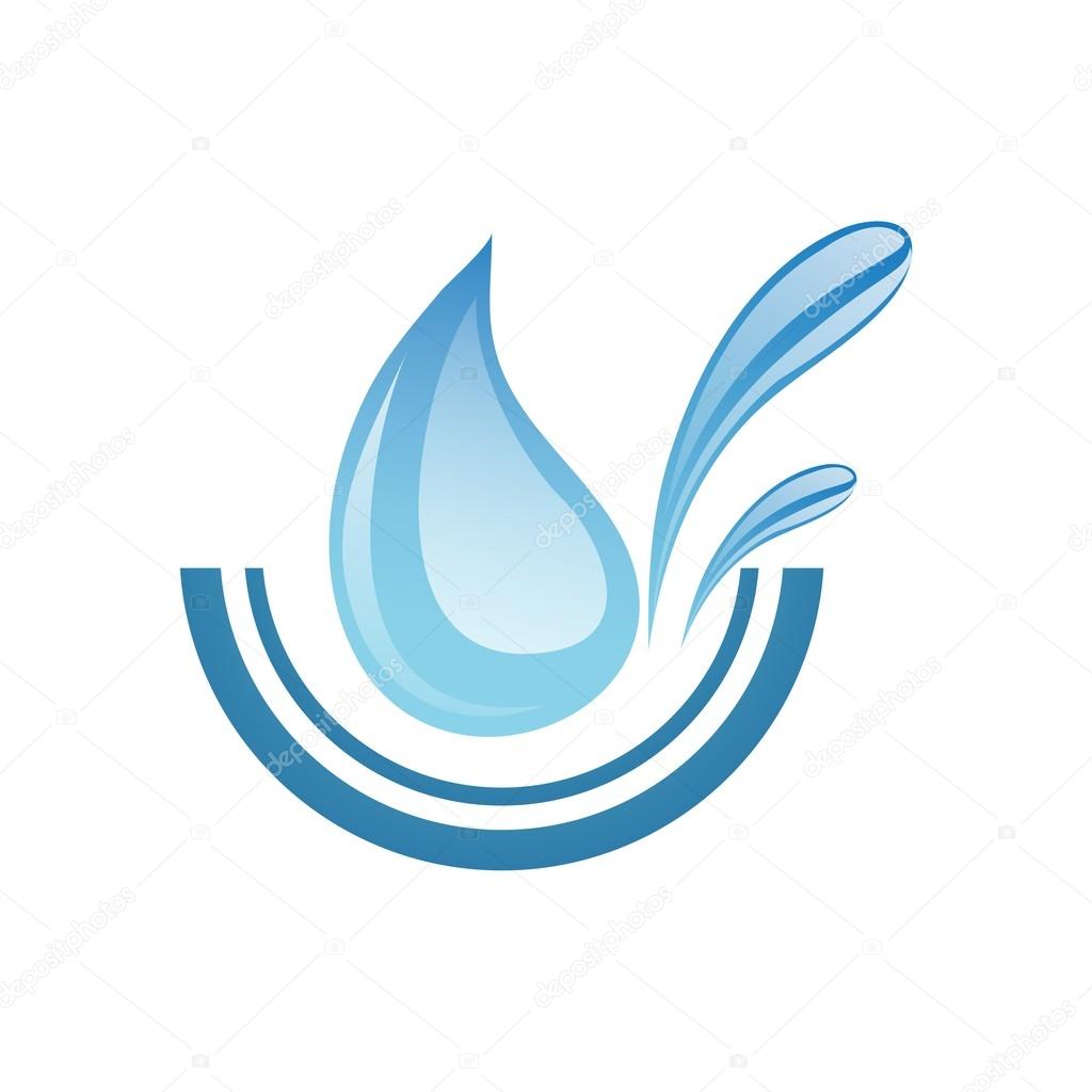 Symbol logo water icon template blue drop business icon vector