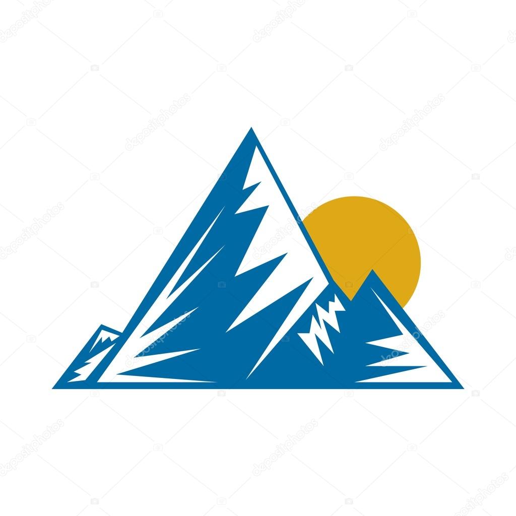 Design logo landscape mountain adventure icon symbol graphic vector