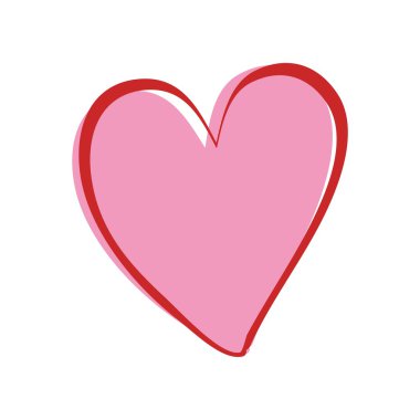 Aşk logo kalp sembol vektör