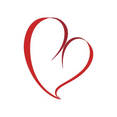 Aşk logo kalp sembol vektör