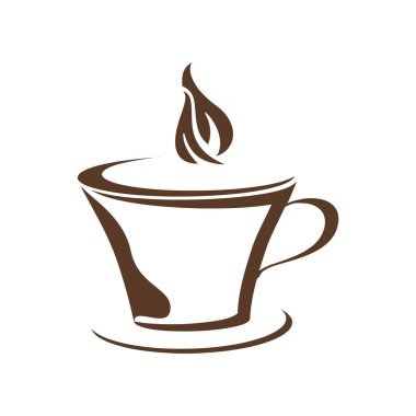 Kahve ve çay logo simge vektör