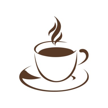 Kahve ve çay logo simge vektör