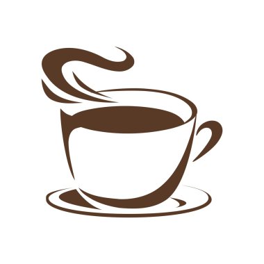 Kahve ve çay logo simge vektör