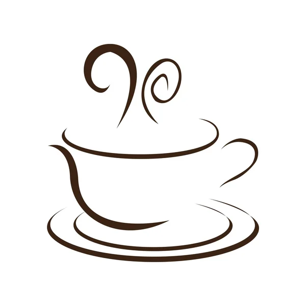 Logo del café vector icono — Vector de stock