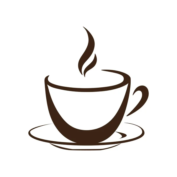 Logo del café vector icono — Archivo Imágenes Vectoriales