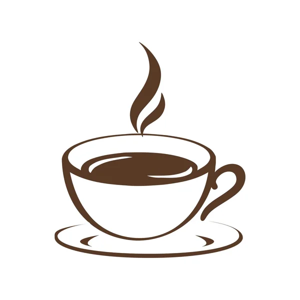 Logotipo de café y té vector símbolo — Archivo Imágenes Vectoriales