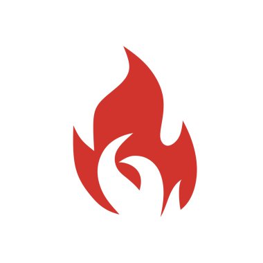 Alev logosu tasarım vektörü